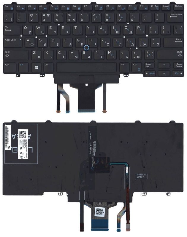Клавіатура для ноутбука Dell Latitude (E5470, E7470) Black з підсвічуванням (Light), (No Frame) UA