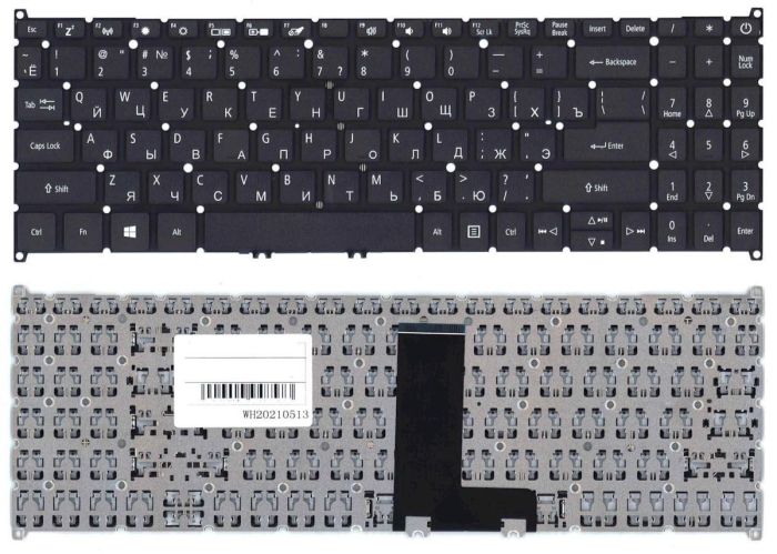 Клавіатура для ноутбука Acer Aspire A315-55, Black, (No Frame), RU