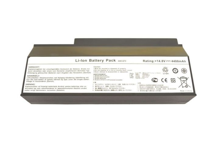 Акумулятор для ноутбука Asus A42-G73 14.8V Black 5200mAh OEM