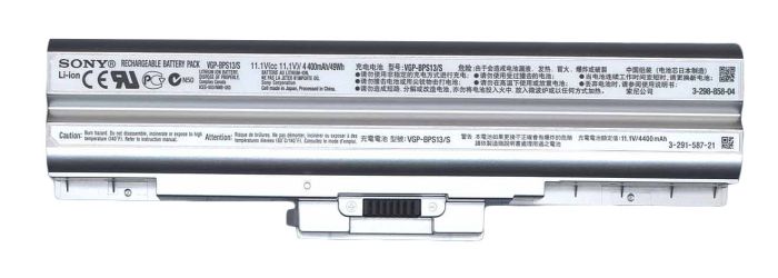 Аккумулятор для ноутбука Sony VAIO VGP-BPS13 VGN-FW 11.1V Silver 4400mAh OEM