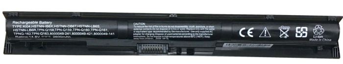 Акумулятор для ноутбука  HP KI04 Compaq 6560b 14.8V Чорний 2200mAh OEM