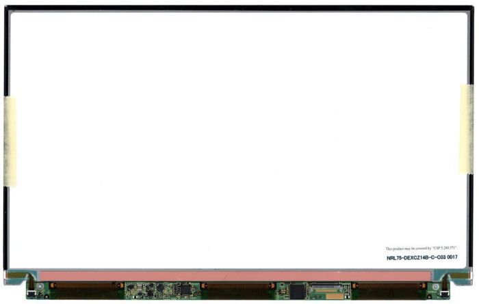 Матриця для планшета 11,1", Slim (тонка), 30 pin (знизу праворуч), 1366x768, Світлодіодна (LED), без кріплення, глянцевая, Toshiba, LTD111EXCK