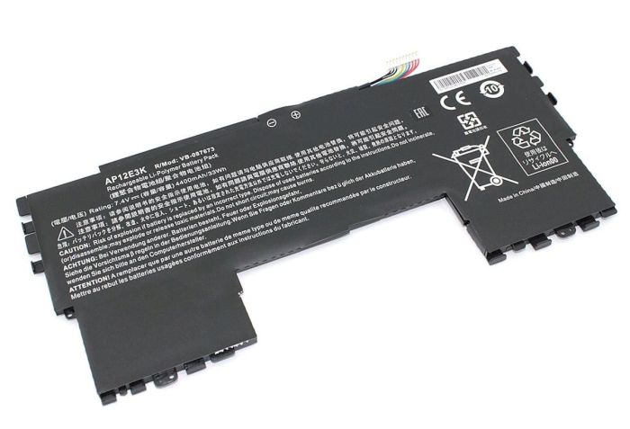 Батарея для ноутбука Acer AP12E3K Aspire S7-191 Ultrabook 7.4V Чорний 4400mAh OEM