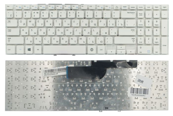 Клавіатура для Samsung NP355V5C біла High Copy (CNBA5903733CBIH)