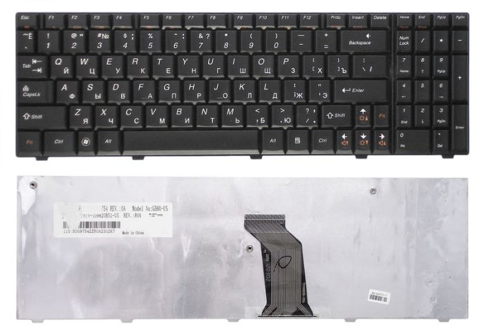 Клавіатура для ноутбука Lenovo IdeaPad Black (G560, G560A, G560E, G565, G565A)