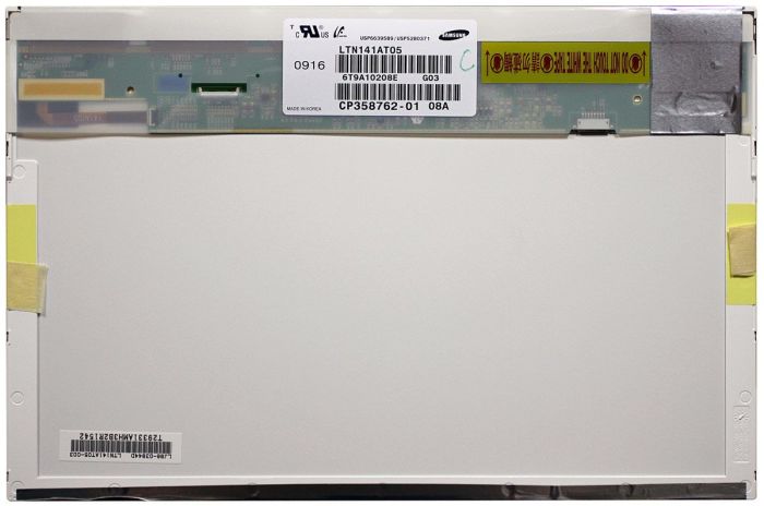 Матриця для ноутбука 14,1", Normal (стандарт), 40 pin (зверху зліва), 1280x800, Світлодіодна (LED), без кріплень, глянцевая, Samsung, LTN141AT05
