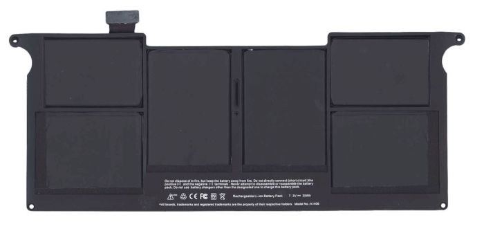 Аккумулятор для ноутбука Apple A1406 MacBook Air 11" A1370 (2011) 7.3V Black 4680mAh Orig