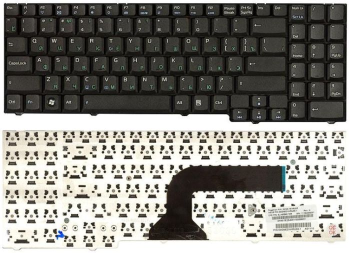 Клавіатура для ноутбука Asus (M50, M70, X70, X71, G50) Black, RU