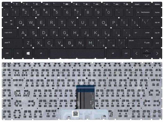 Клавиатура для ноутбука HP Pavilion x360 14-cd0000 Black, (No Frame) RU