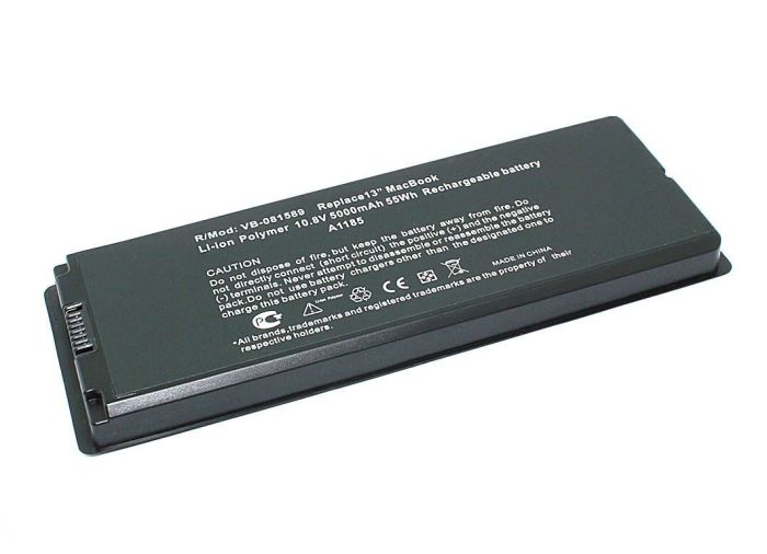 Акумулятор для ноутбука Apple A1185 MacBook 13" A1181 (2006) 10.8V Чорний 5000mAh OEM