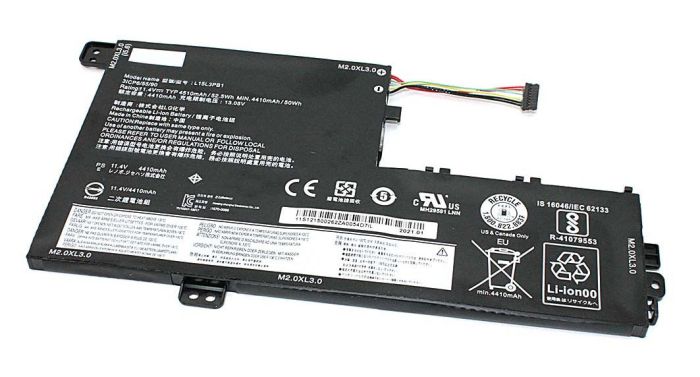 Акумулятор для ноутбука Lenovo L15L3PB1 IdeaPad 320S-14IKB 1470 11.4V Чорний 4510mAh