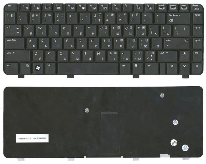 Клавіатура для ноутбука HP (530) Black, RU