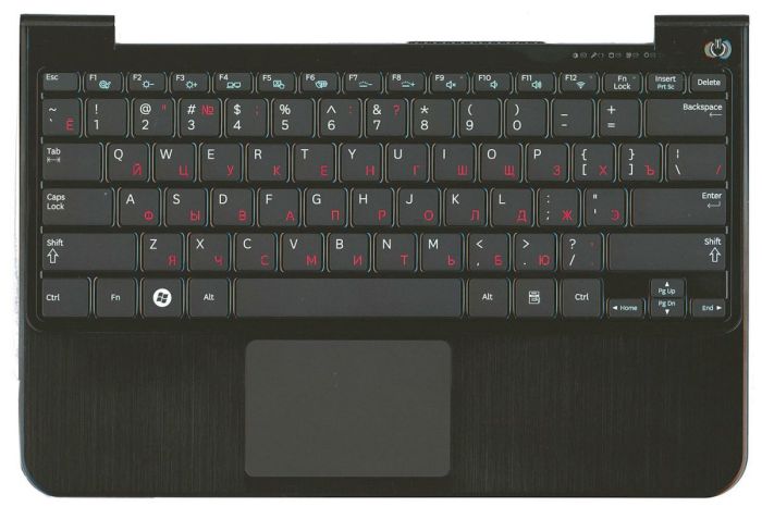 Клавіатура для ноутбука Samsung (NP900X1B) Black, (Black TopCase), RU
