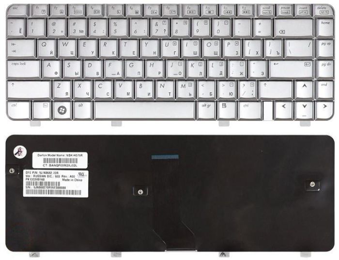 Клавіатура для ноутбука HP Pavilion (DV4-1000) Срібло, RU