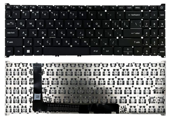 Клавіатура Acer Aspire 3 A315-59 Aspire 5 A515-57 Aspire 7 A715-51G A715-76 чорна без рамки Прямий Enter PWR Original PRC