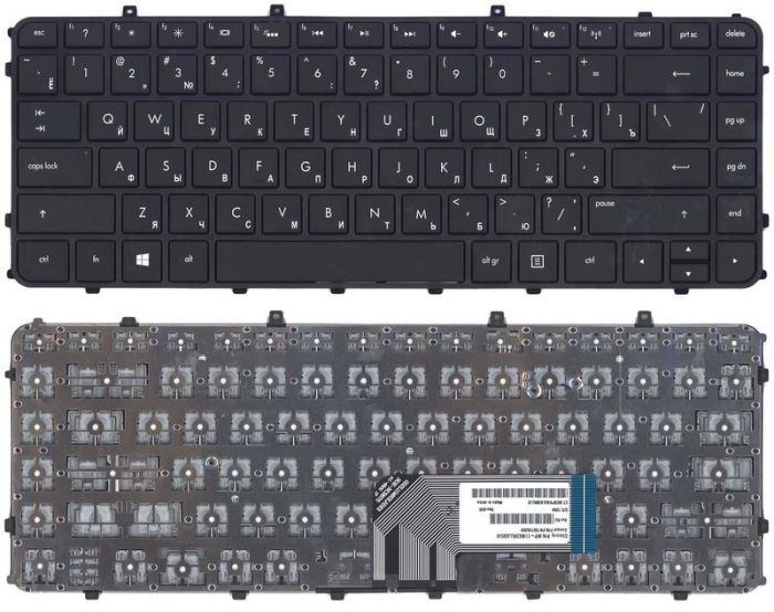 Клавіатура для ноутбука HP Envy (4-1000) Black, (Black Frame) RU