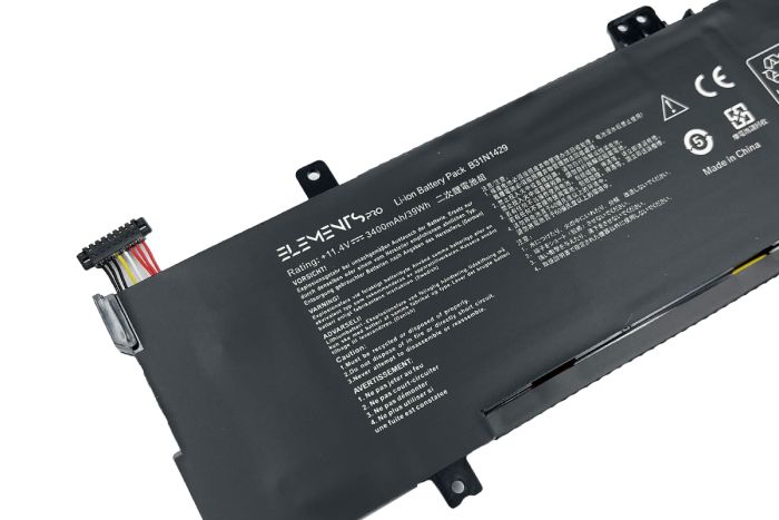 Батарея Elements PRO для Asus A501L A501C K501U K501UX K501UB K501UW K501LX K501LB 11.4V 3400mAh (B31N1429-3S1P-3400)