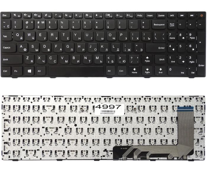 Клавіатура для Lenovo IdeaPad 110-15ISK 110-17ACL 110-17IKB 110-17ISK чорна PWR High Copy (5N20L25910)