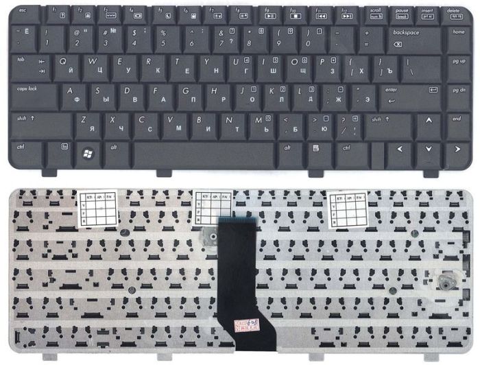 Клавіатура для ноутбука HP Compaq (6520S, 6720S, 540, 550) Black, RU