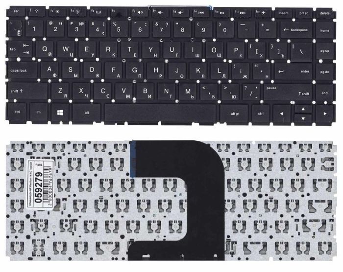 Клавіатура для ноутбука HP Pavilion (14-AC), Black, (No Frame) UA