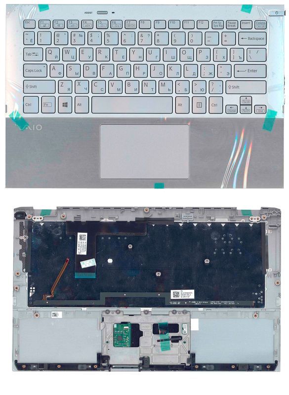 Клавіатура для ноутбука Sony Vaio (SVP11) Срібло, (Срібло TopCase), RU