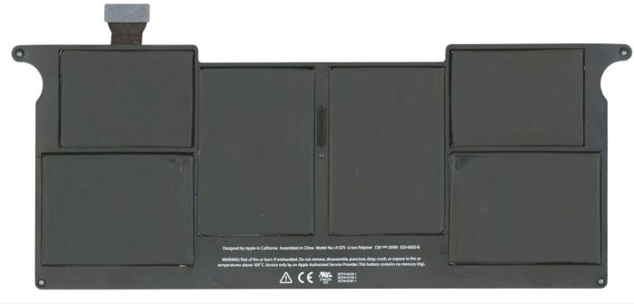 Акумулятор для ноутбука Apple A1375 MacBook Air 11-Inch 7.4V Чорний 5200mAh