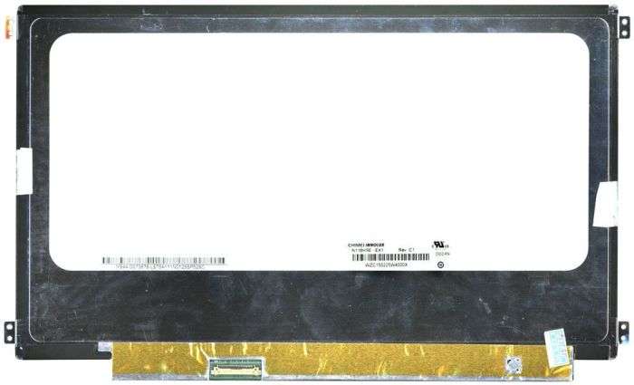 Матриця для ноутбука 11,6", Slim (тонка), 30 pin eDP (знизу ліворуч), 1920x1080, Світлодіодна (LED), кріплення ліворуч/праворуч, матова, Chi Mei (CMO), N116HSE-EA1