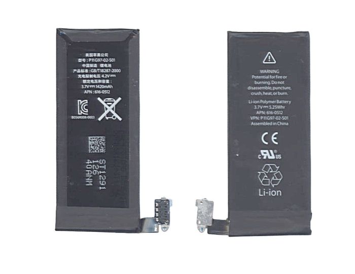 Аккумулятор Apple 616-0512 iPhone 4 Li-ion Polymer Battery 3.7V Black 1420mAh 5.25Wh
