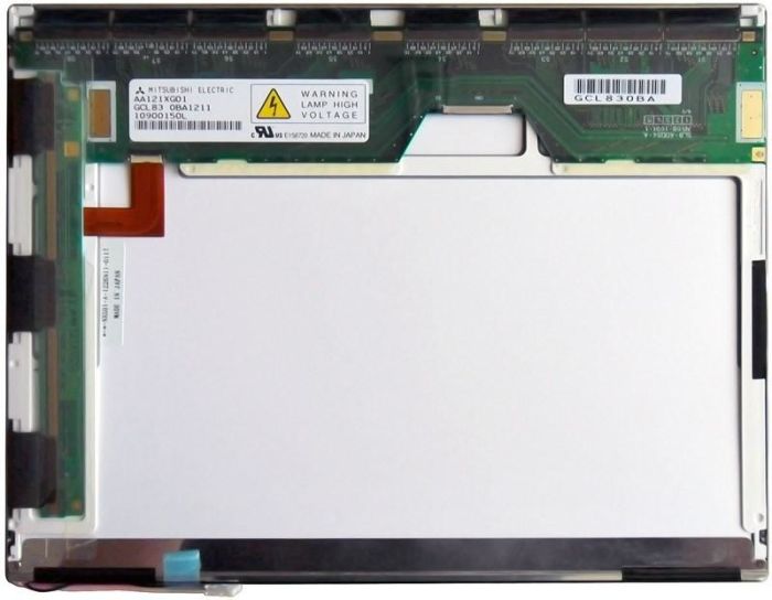 Матриця для ноутбука 12,1", Normal (стандарт), 40 pin (зверху справа), 1024x768, Лампова (1 CCFL), без кріплень, матова, Mitsubishi, AA21XG01, AA21XG01