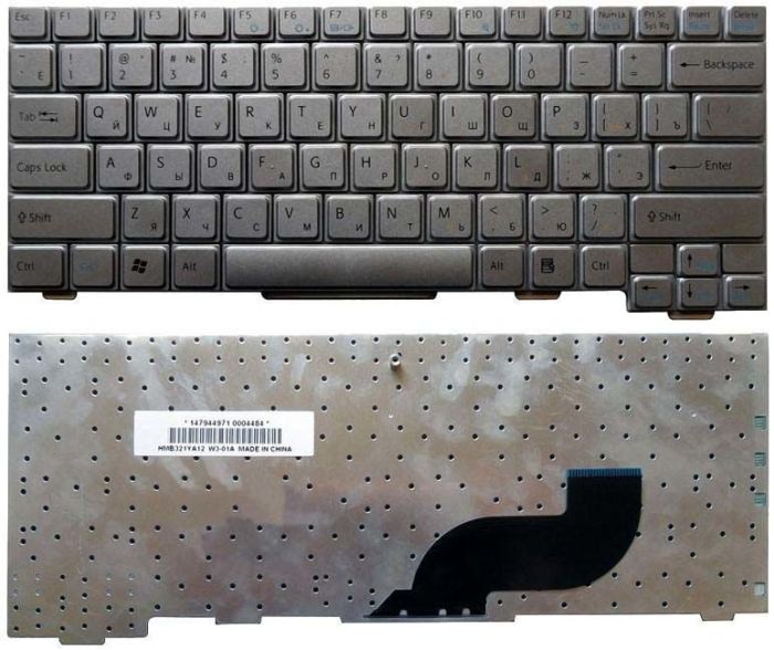 Клавіатура для ноутбука Sony Vaio (VGN-TX) Срібло, RU