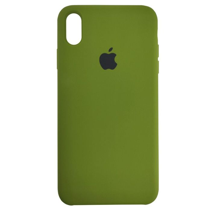 Чехол Copy Silicone Case iPhone XS Max Dark Green (48)
