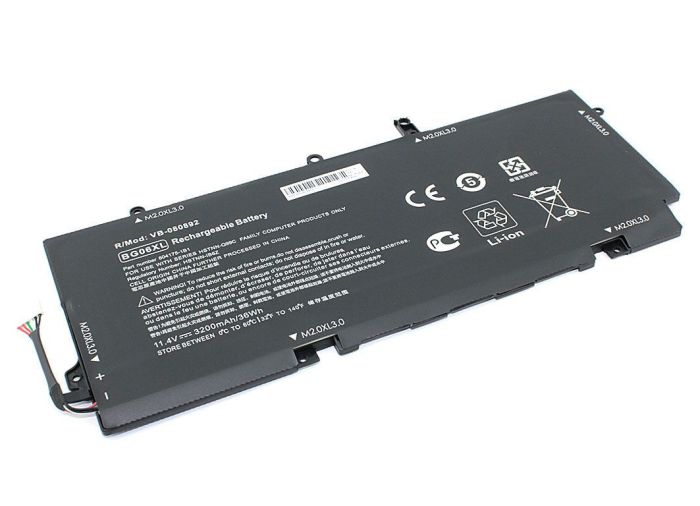 Акумулятор для ноутбука  HP BG06XL EliteBook Folio G3 1040 11.4V Чорний 3200mAh OEM