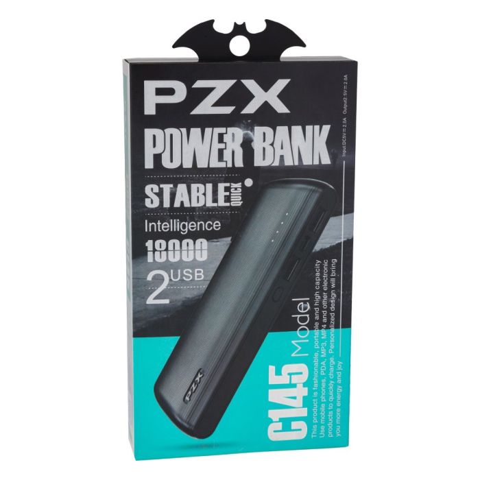 Універсальна Мобільна Батарея Power Bank Kingleen PZX C145 18000 mAh Колір Чорний