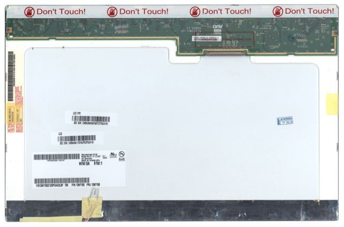 Матриця для ноутбука 14,1", Normal (стандарт), 30 pin (зверху направо), 1280x800, Лампова (1 CCFL), без кріплень, матова, AU Optronics (AUO), B141EW01 V.1