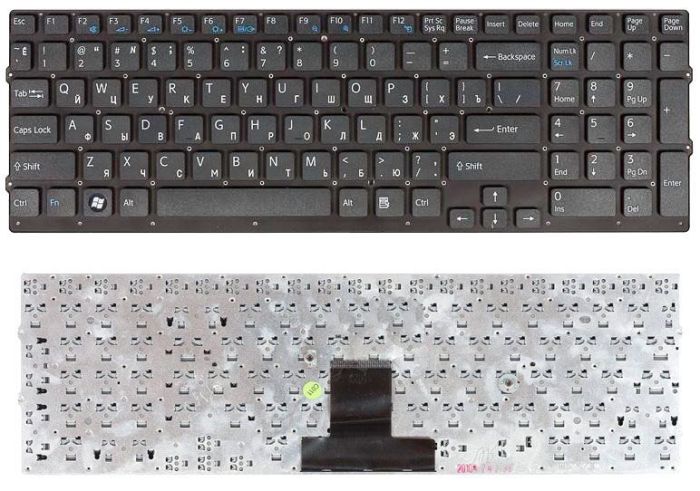 Клавіатура для ноутбука Sony Vaio (VPC-EB) Black, (Black Frame) RU