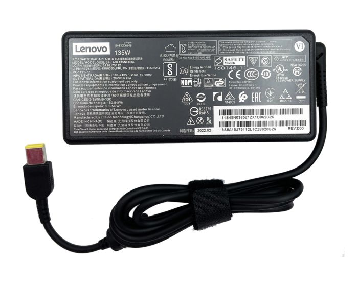 Блок живлення Lenovo 20V 6.75A 135W USB Square pin Slim Original PRC (ADL135NDC3A)