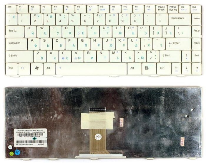 Клавіатура для ноутбука Asus (F80, F80S, F80CR, F80Q, F80L) Біла, RU