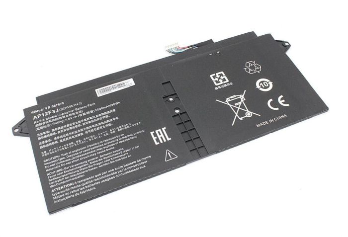 Акумулятор для ноутбука Acer AP12F3J Aspire S7-391-682 7.6V Чорний 5000mAh OEM
