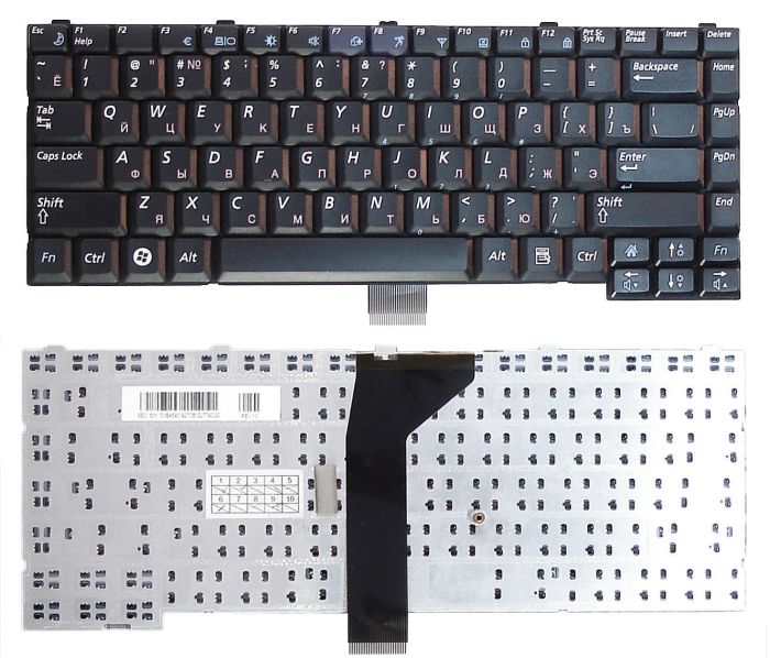Клавіатура для ноутбука Samsung (G10, G15) Чорна, RU
