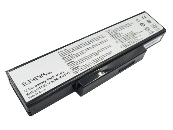 Батарея Elements MAX для Asus A72 K72 K73 N71 N73 X77 10.8V 5200mAh (K72-T-3S2P-5200)