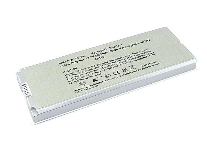 Акумулятор для ноутбука Apple A1185 10.8V White 5200mAh OEM