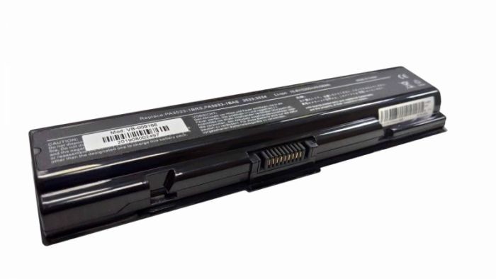 Посилений аккумулятор для ноутбука Toshiba PA3534U Satellite A200 11.1V Black 6600mAh OEM