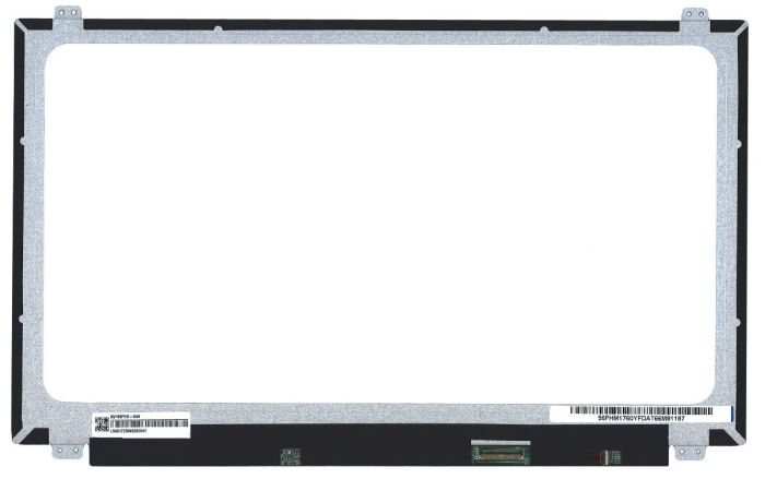 Матрица для ноутбука 15,6", Slim (тонкая), 30 pin eDP (снизу справа), 1920x1080, Светодиодная (LED), IPS, крепления сверху\снизу, матовая, BOE-Hydis, NV156FHM-N46
