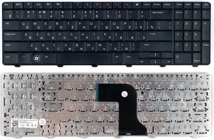 Клавіатура для ноутбука Dell Inspiron (M5010, N5010) Black, RU/EN