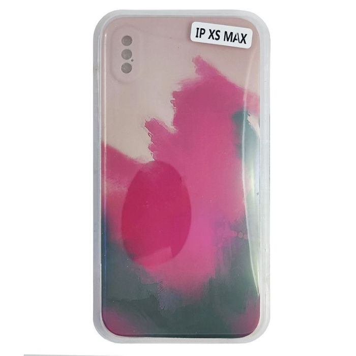 Чехол Silicone Water Print iPhone XS Max Mix Color Red