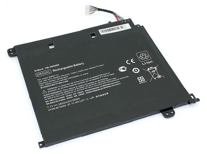 Акумулятор для ноутбука  HP DR02XL Chromebook 11 G5 7.7V Чорний 3600mAh OEM