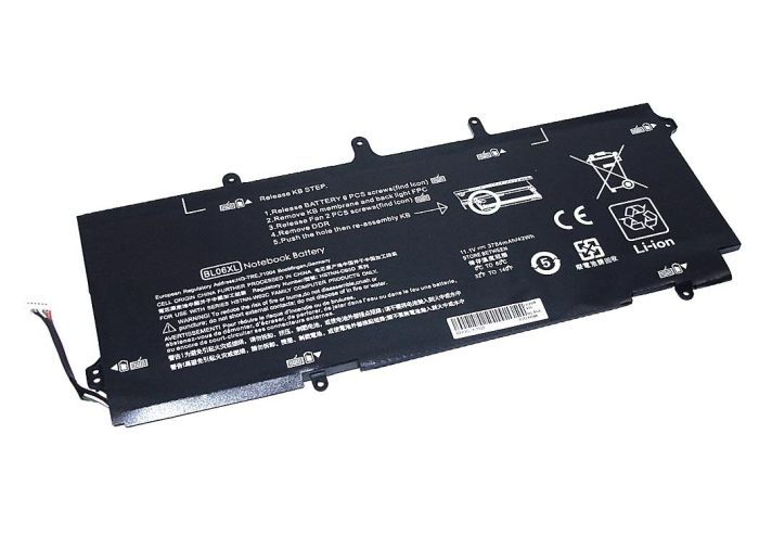 Акумулятор для ноутбука  HP BL06XL EliteBook Folio 1040 11.1V Black 3784mAh OEM