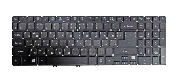 Клавіатура для ноутбука Acer Aspire V5, V5-531, V5-531G, V5-551, V5-551G, V5-571, V5-571G, V5-571P з підсвічуванням (Light), Black, (No Frame) UA