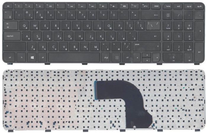 Клавіатура для ноутбука HP Pavilion (DV7-7000) Чорна, (Чорна рамка), RU