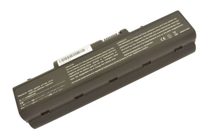 Усиленный аккумулятор для ноутбука Acer AS07A31 Aspire 2930 11.1V Black 6600mAh OEM